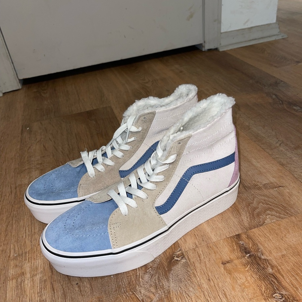 Vans Blue Tan Sneakers Classic Style